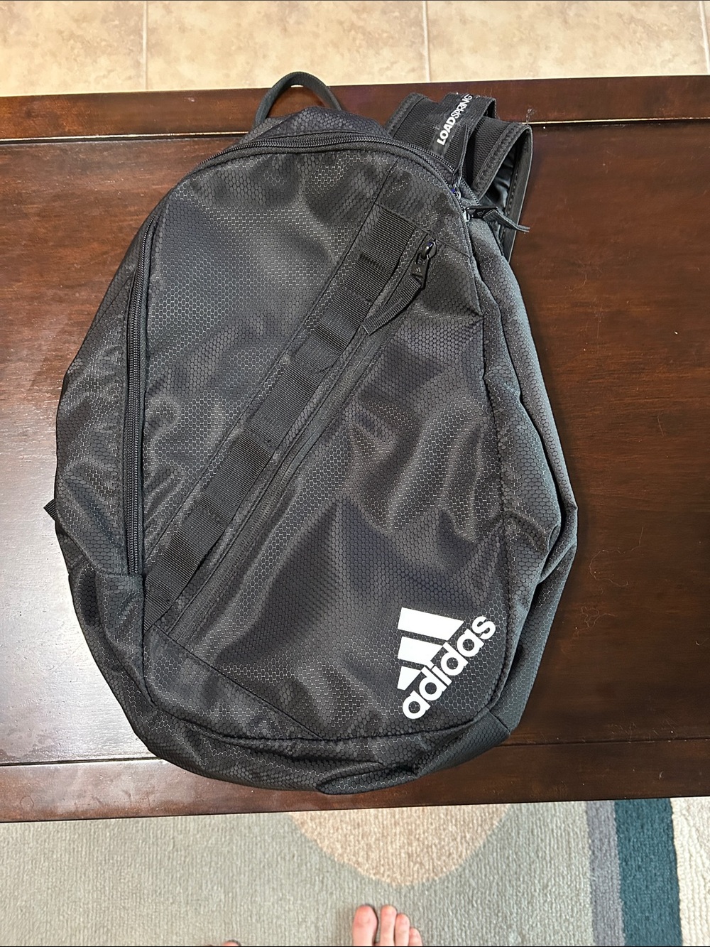 adidas Black Men's or Women’s Backpack with White Logo